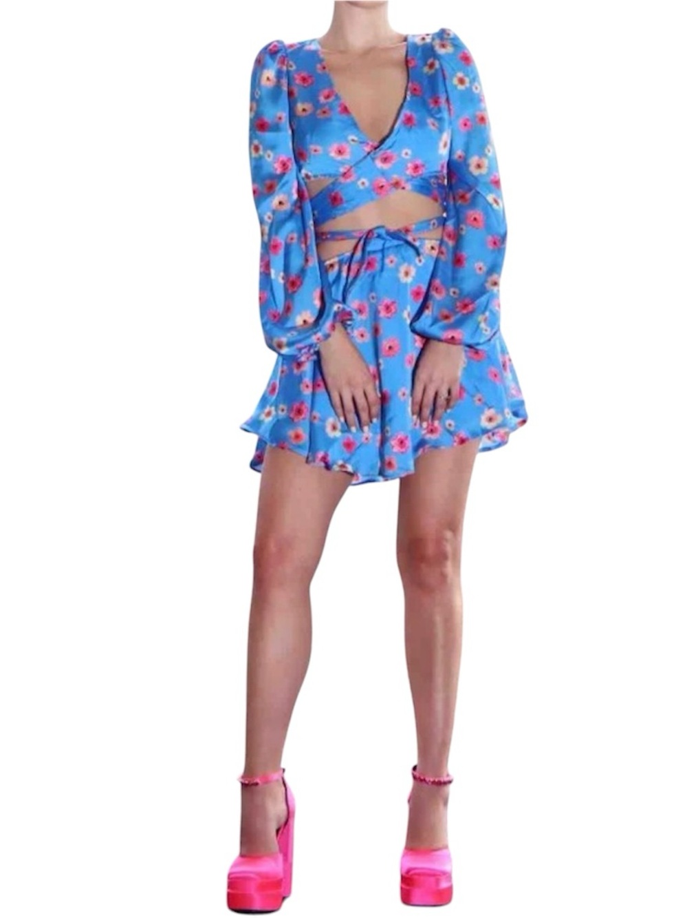 Shein 2 Piece Set Shorts & Cropped Top Size XS